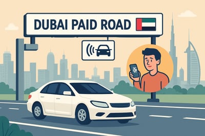 Dubai Paid Roads UAE service illustration Dubai Paid Roads UAE service illustration